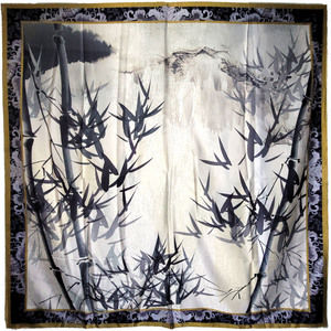 NWT Double Sided Silk Scarf 52"x52" Large Square Shawl Wrap XiangYunSha 3660